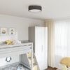 vidaXL Λάμπα Οροφής Μαύρο 38 x 13.5 εκ. ύφασμα