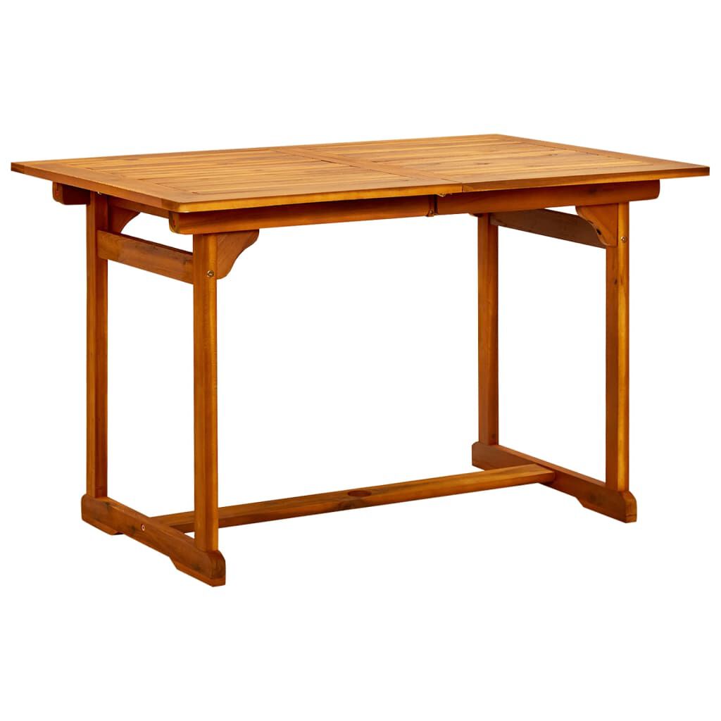 vidaXL Τραπεζαρία Κήπου (120-170) x 80 x 75 εκ. από Μασίφ Ξύλο Ακακίας