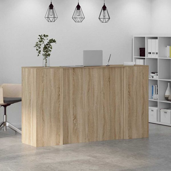 vidaXL Γραφείο υποδοχής Sonoma Δρυς 180x50x103,5εκ. Επεξεργασμένο Ξύλο