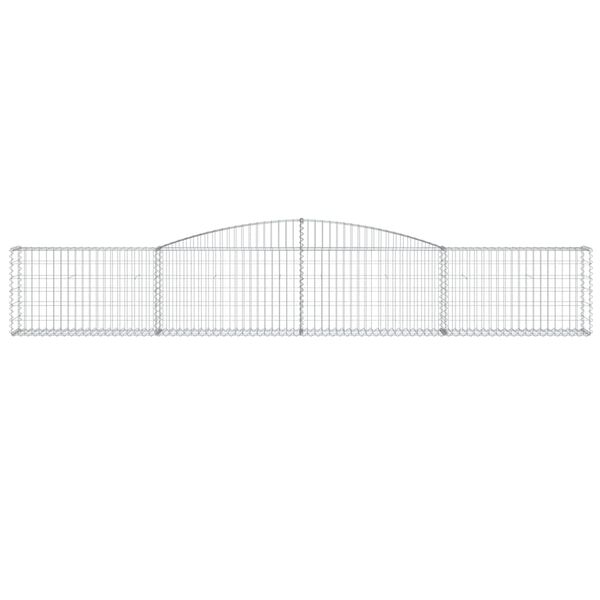 vidaXL Συρματοκιβώτια Τοξωτά 2 τεμ. 400x30x60/80 εκ. Γαλβαν. Ατσάλι