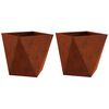vidaXL &Gamma;&lambda;ά&sigma;&tau;&rho;&alpha; 2 pcs &Sigma;&kappa; rusty 40 x 40 x 40 cm
