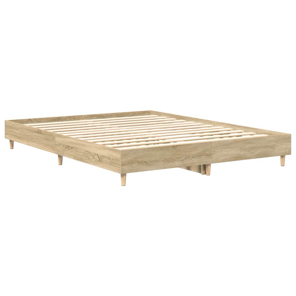 vidaXL Πλαίσιο Κρεβατιού Χωρ. Στρώμα Sonoma Δρυς 140x200εκ. Επ. Ξύλο