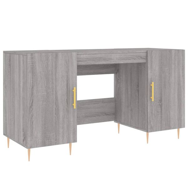 vidaXL Γραφείο Γκρι Sonoma 140 x 50 x 75 εκ. από Επεξεργασμένο Ξύλο