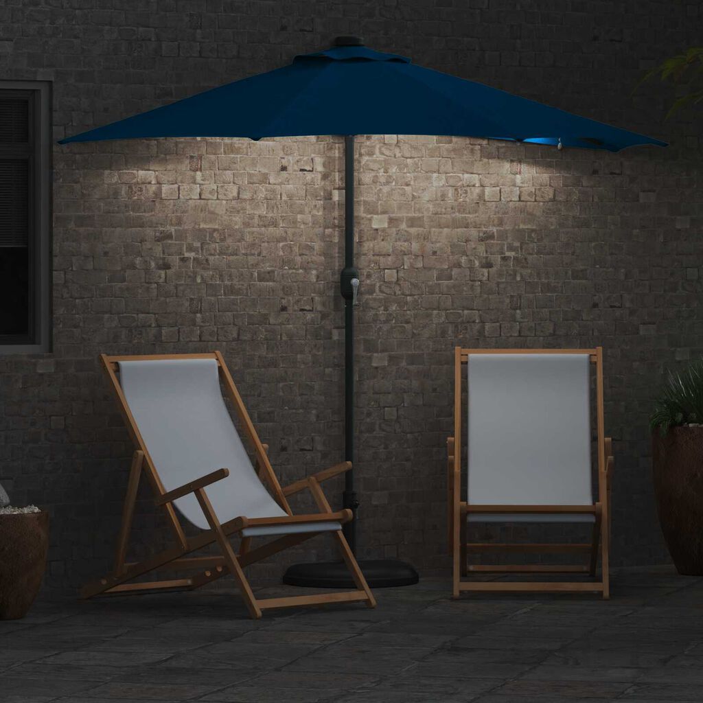 vidaXL Ομπρέλα Κήπου Μπλε 294 x 150 x 223 εκ ύφασμα