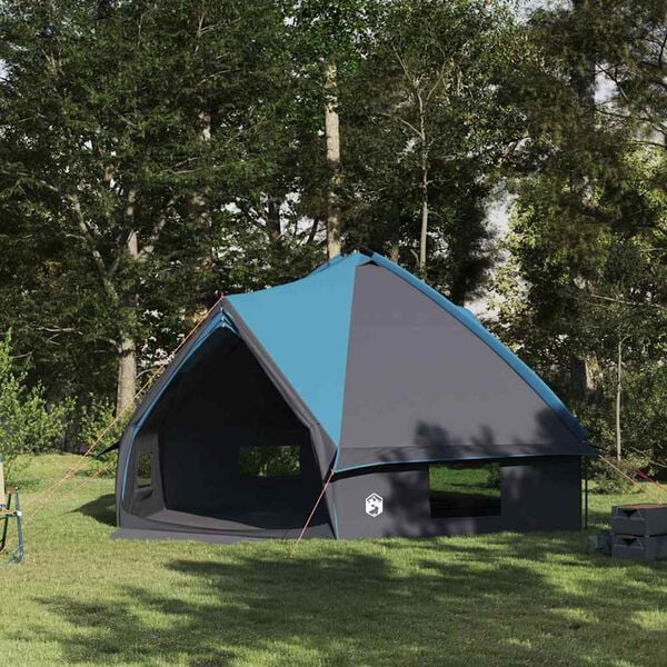 vidaXL Σκηνίτσα Teepee με στέγη Μπλε και Γκρι 490 x 410 x 210 εκ.