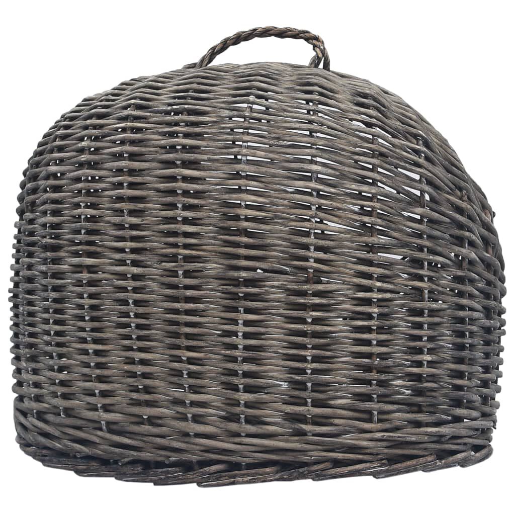 vidaXL Καλάθι Μεταφοράς Γάτας Γκρι 50x42x40 εκ. από Φυσικό Ξύλο Ιτιάς