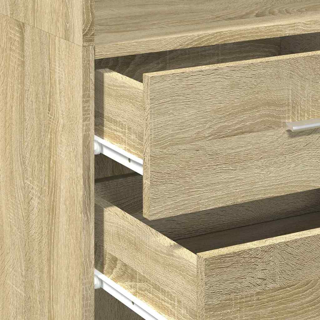 vidaXL Ντουλάπι Αποθήκευσης Στενό Δρυς 50x42,5x225 εκ. Επεξεργ. Ξύλο