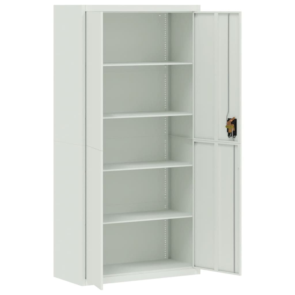 vidaXL Αρχειοθήκη Αν. Γκρι 90 x 40 x 220 εκ. Ατσάλινη