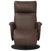 vidaXL Πολυθρόνα Ανακλινόμενη με Υποπόδιο Καφέ από Συνθετικό Δέρμα