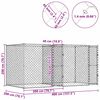 vidaXL Κλουβί σκύλου Ασημί 400 x 200 x 200 εκ. Επικαλυμμένος Χάλυβας
