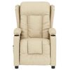 vidaXL Πολυθρόνα Μασάζ Ηλεκτρική Κρεμ Υφασμάτινη