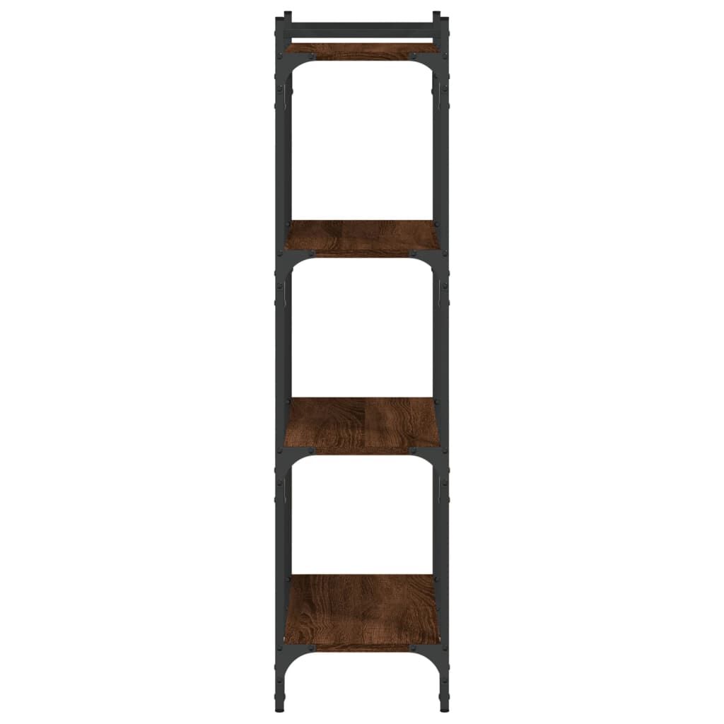 vidaXL Βιβλιοθήκη 4 Επιπέδων Καφέ Δρυς 60 x 30 x 120 εκ. Επεξεργ. Ξύλο