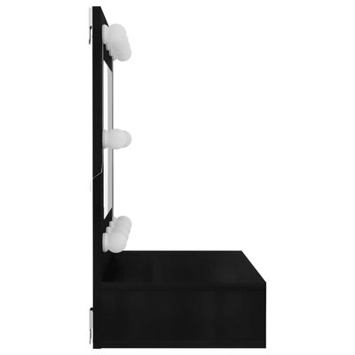 vidaXL Έπιπλο Καθρέφτη με LED Μαύρο 60 x 31,5 x 62 εκ.