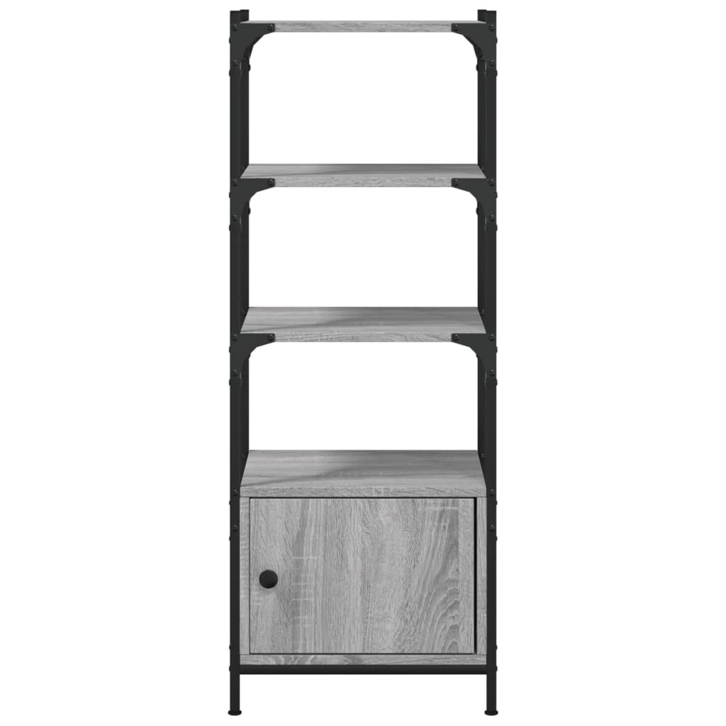 vidaXL Βιβλιοθήκη 3 Επιπέδων Γκρι Sonoma 41x30x109,5 εκ. Επεξεργ. Ξύλο