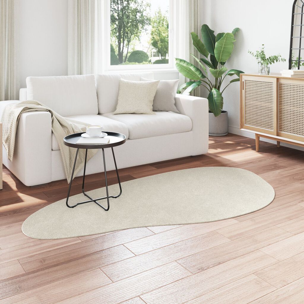 vidaXL Χαλιά Κρεμ Πολυεστέρας 100 x 200 εκ. Αντιολισθητικό Χαλιά Χώρου