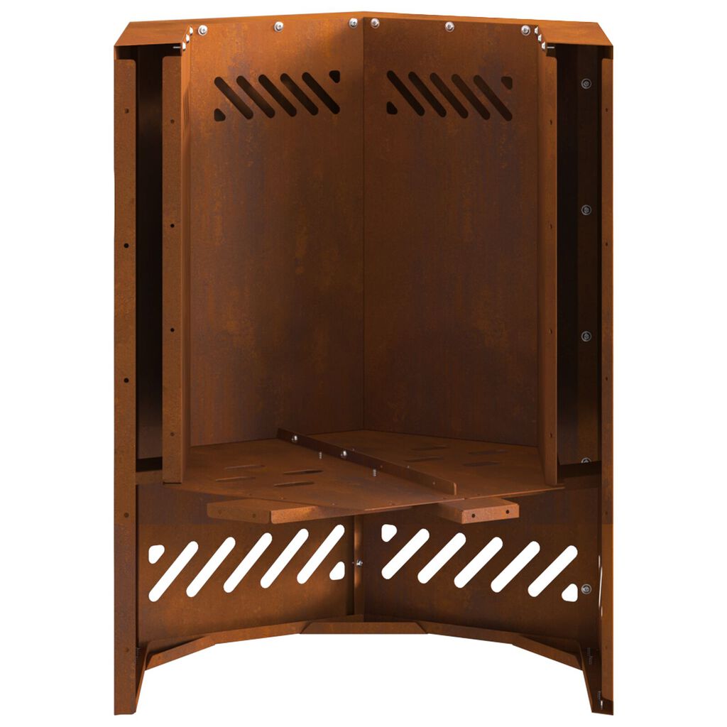 vidaXL Χωρίς Καπνό Φωτιά Πυρκαγιάς Εξαγώνιος 38x38x51 εκ Ανθεκτικός Χάλυβας