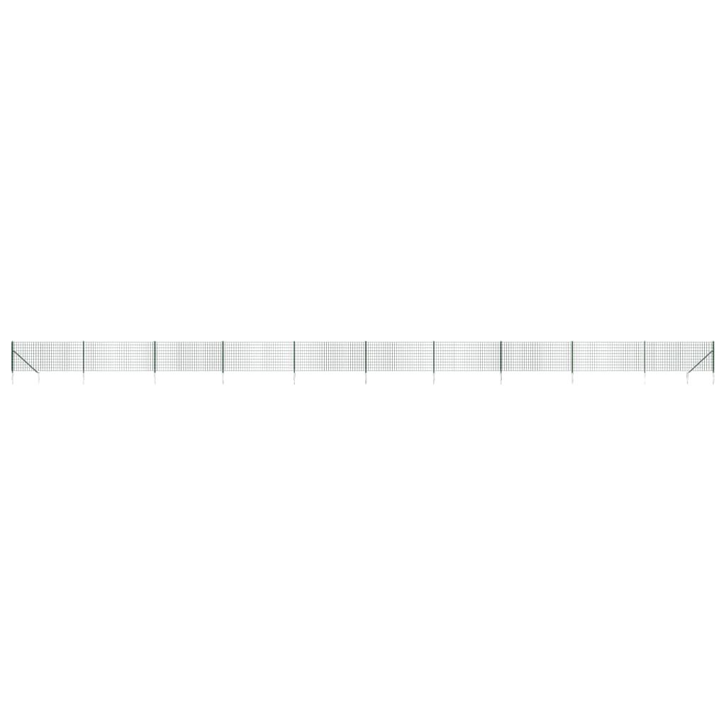 vidaXL Συρματόπλεγμα Περίφραξης Πράσινο 1,1 x 25 μ. με Καρφωτές Βάσεις