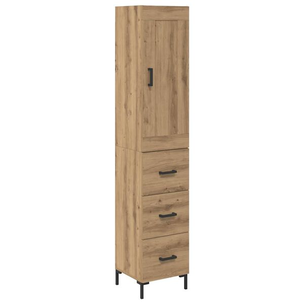 vidaXL Highboard Artisan Oak 34,5 x 34 x 180 &epsilon;&kappa;. &Epsilon;&pi;&epsilon;&xi;&epsilon;&rho;&gamma;&alpha;&sigma;&mu;έ&nu;&omicron; &xi;ύ&lambda;&omicron;