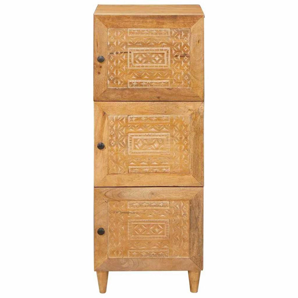 vidaXL Highboard Ανοιχτό καφέ 40 x 33 x 110 εκ Μασίφ ξύλο μάνγκο