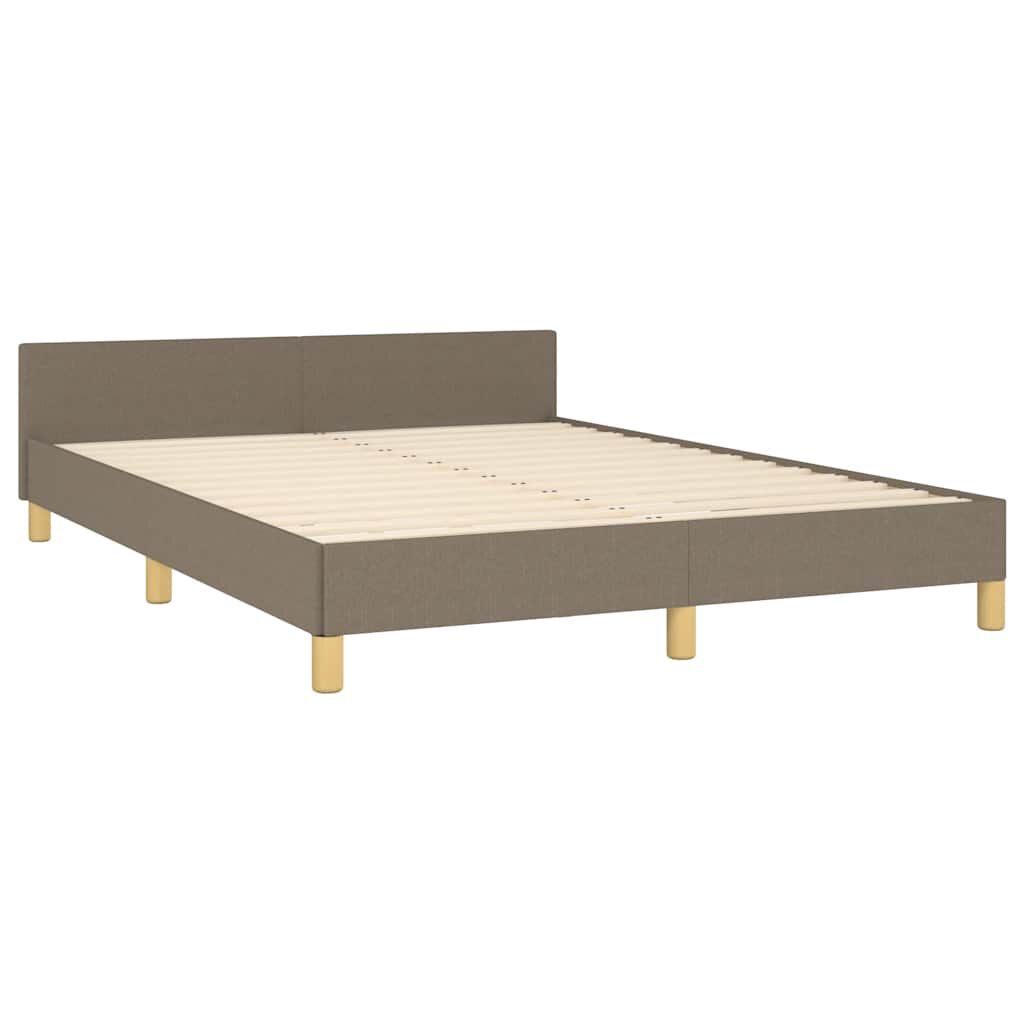 vidaXL Σκελετός Κρεβατιού Χωρίς Στρώμα Taupe 140x200 εκ. Υφασμάτινο