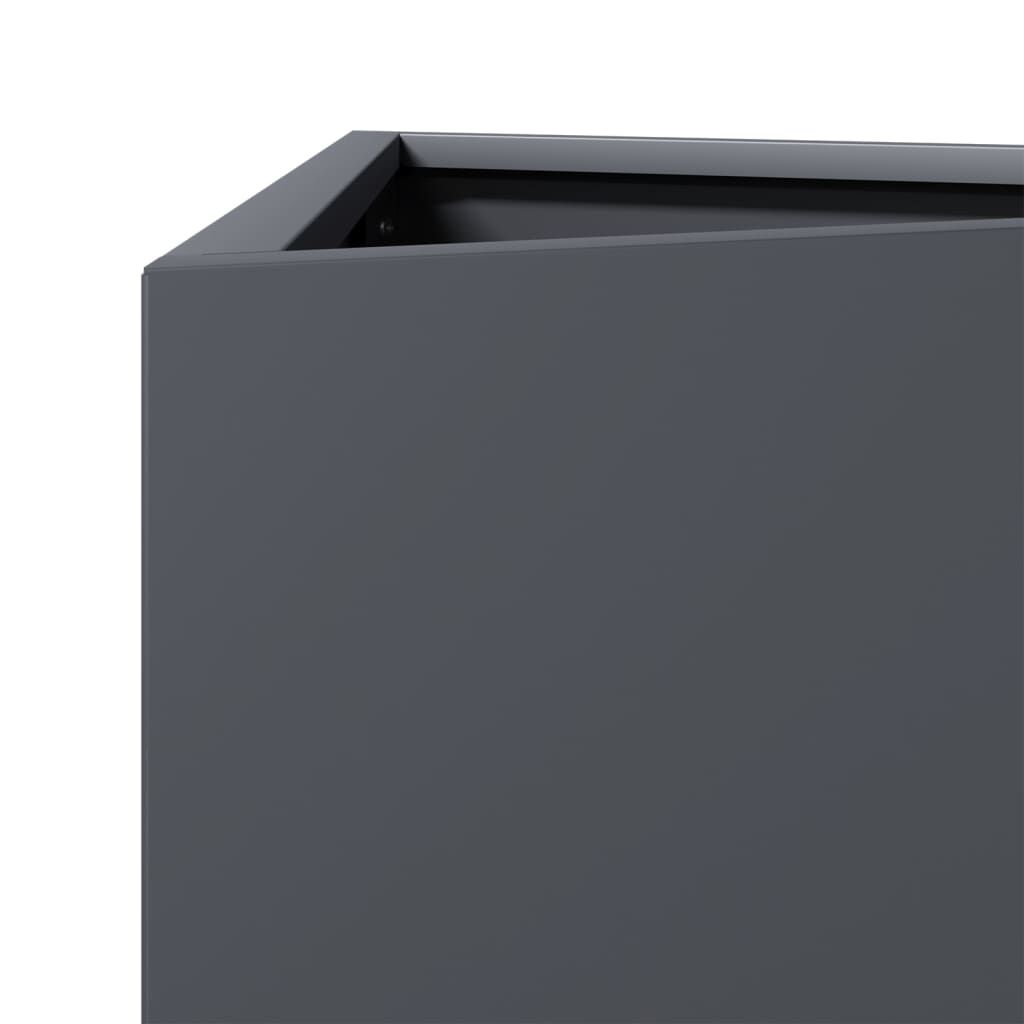 vidaXL Ζαρντινιέρα Κήπου Ανθρακί Τρίγωνο 40x34,5x70 εκ. Ατσάλι