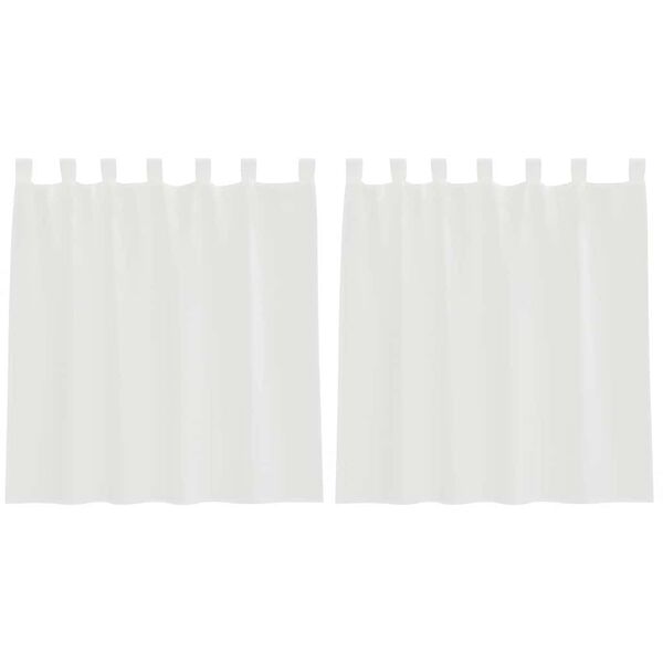 vidaXL Κουρτίνες Voile με βρόχους 2 τεμάχια Λευκό 140x140 cm