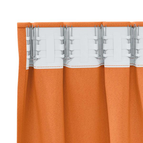 vidaXL Κουρτίνες 2 pcs Φωτεινό Πορτοκάλι 140 x 140 cm Πολυεστέρας