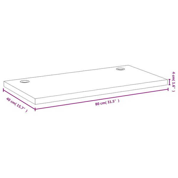 vidaXL Επιφάνεια Γραφείου 80x40x4 εκ. από Μπαμπού