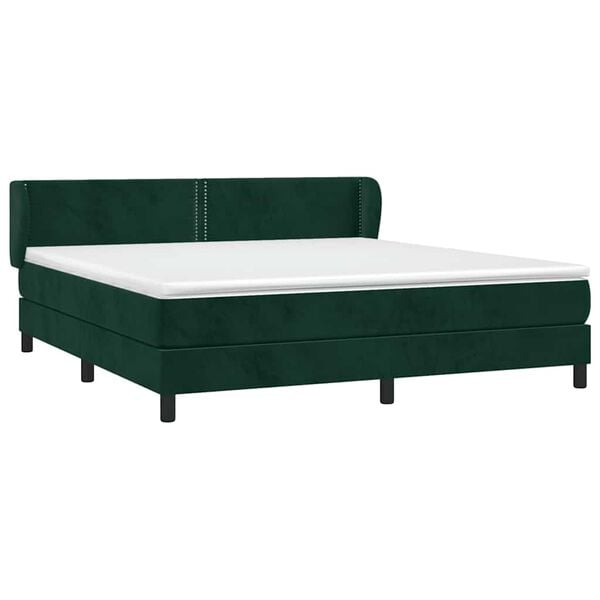 vidaXL &Kappa;&rho;&epsilon;&beta;ά&tau;&iota; Boxspring &mu;&epsilon; &Sigma;&tau;&rho;ώ&mu;&alpha; &Sigma;&kappa;&omicron;ύ&rho;&omicron; &Pi;&rho;ά&sigma;&iota;&nu;&omicron; 180x200&epsilon;&kappa;. &Beta;&epsilon;&lambda;&omicron;ύ&delta;&iota;&nu;&omicron;