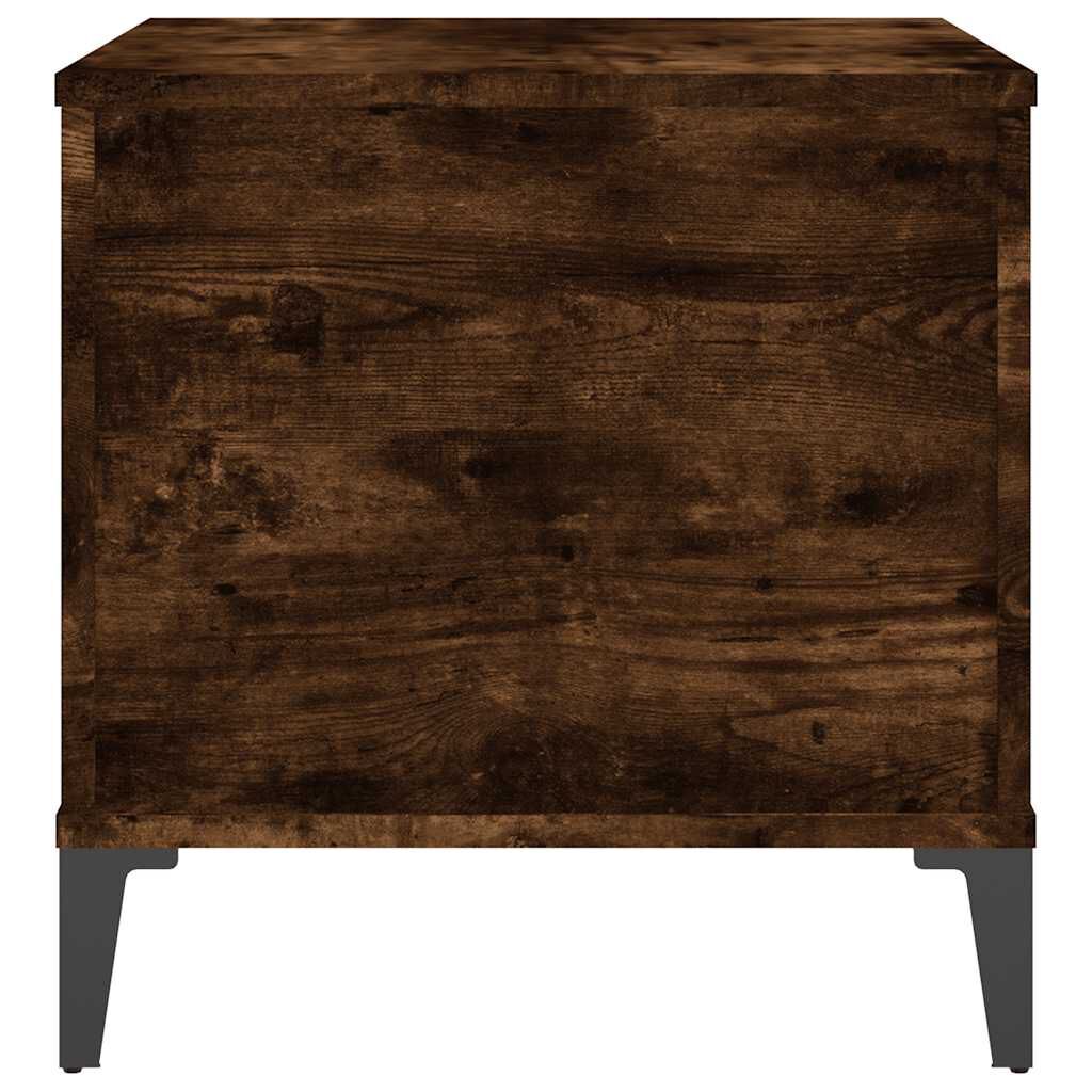 vidaXL Τραπεζάκι Σαλονιού Καπνιστή Δρυς 60x44,5x45 εκ. Επεξ. Ξύλο