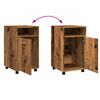 vidaXL Ντουλάπι με ρόδες Παλιό ξύλο 33x38x60 cm Ξύλο μηχανής