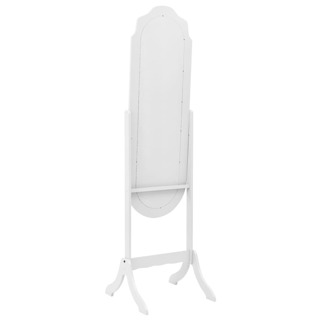vidaXL Καθρέπτης Επιδαπέδιος Λευκός 45,5x47,5x160 εκ. Επεξ. Ξύλο
