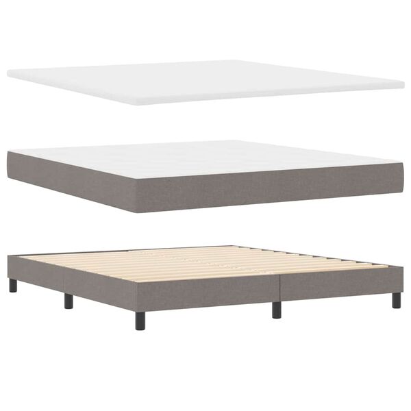 vidaXL &Kappa;&rho;&epsilon;&beta;ά&tau;&iota; &mu;&epsilon; &epsilon;&lambda;&alpha;&tau;ή&rho;&iota;&alpha; &mu;&epsilon; &sigma;&tau;&rho;ώ&mu;&alpha; Taupe 180 x 200 cm ύ&phi;&alpha;&sigma;&mu;&alpha;