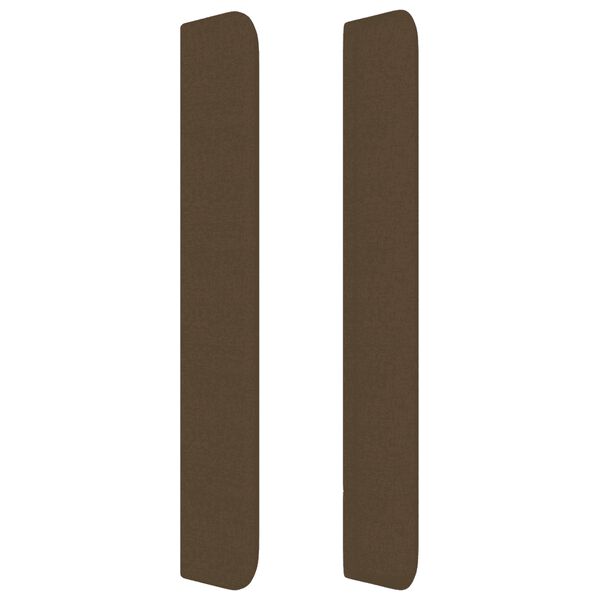 vidaXL Κρεβάτι Boxspring με Στρώμα Σκούρο Καφέ 80x200 εκ. Υφασμάτινο