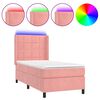 vidaXL &Kappa;&rho;&epsilon;&beta;ά&tau;&iota; Boxspring &mu;&epsilon; &Sigma;&tau;&rho;ώ&mu;&alpha; & LED &Rho;&omicron;&zeta; 90x190 &epsilon;&kappa;. &Beta;&epsilon;&lambda;&omicron;ύ&delta;&iota;&nu;&omicron;