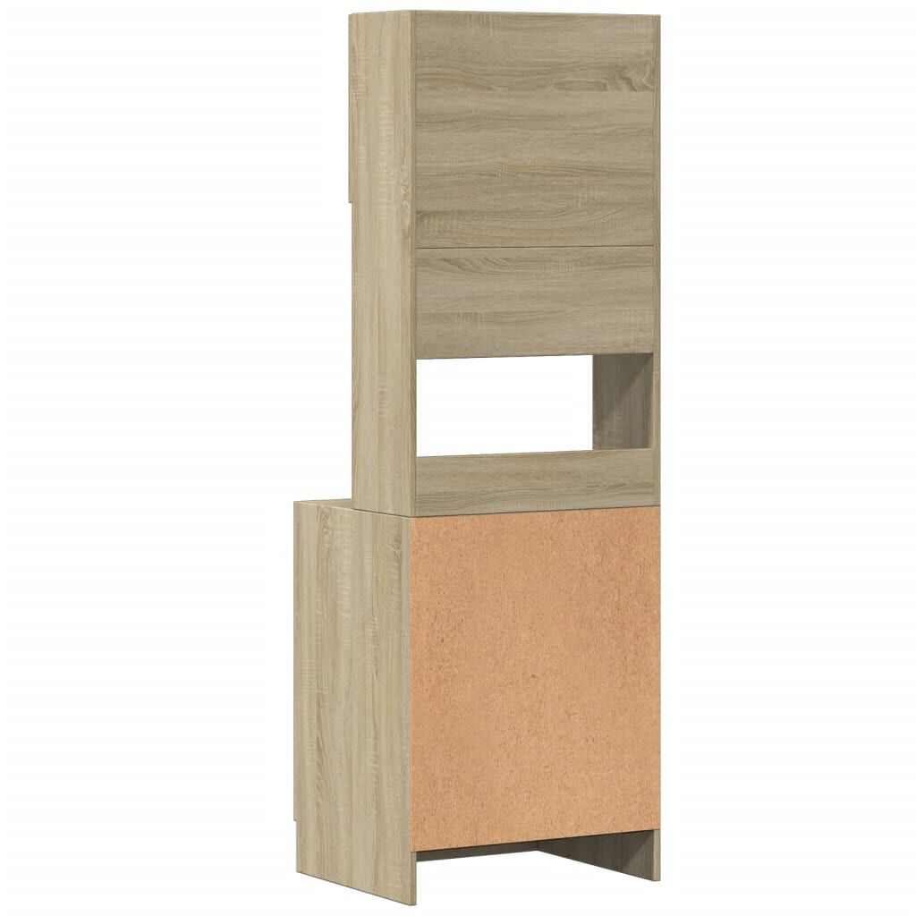 vidaXL Στήλη Κουζίνας Sonoma Δρυς 60x50x180 εκ. από Επεξεργασμένο Ξύλο