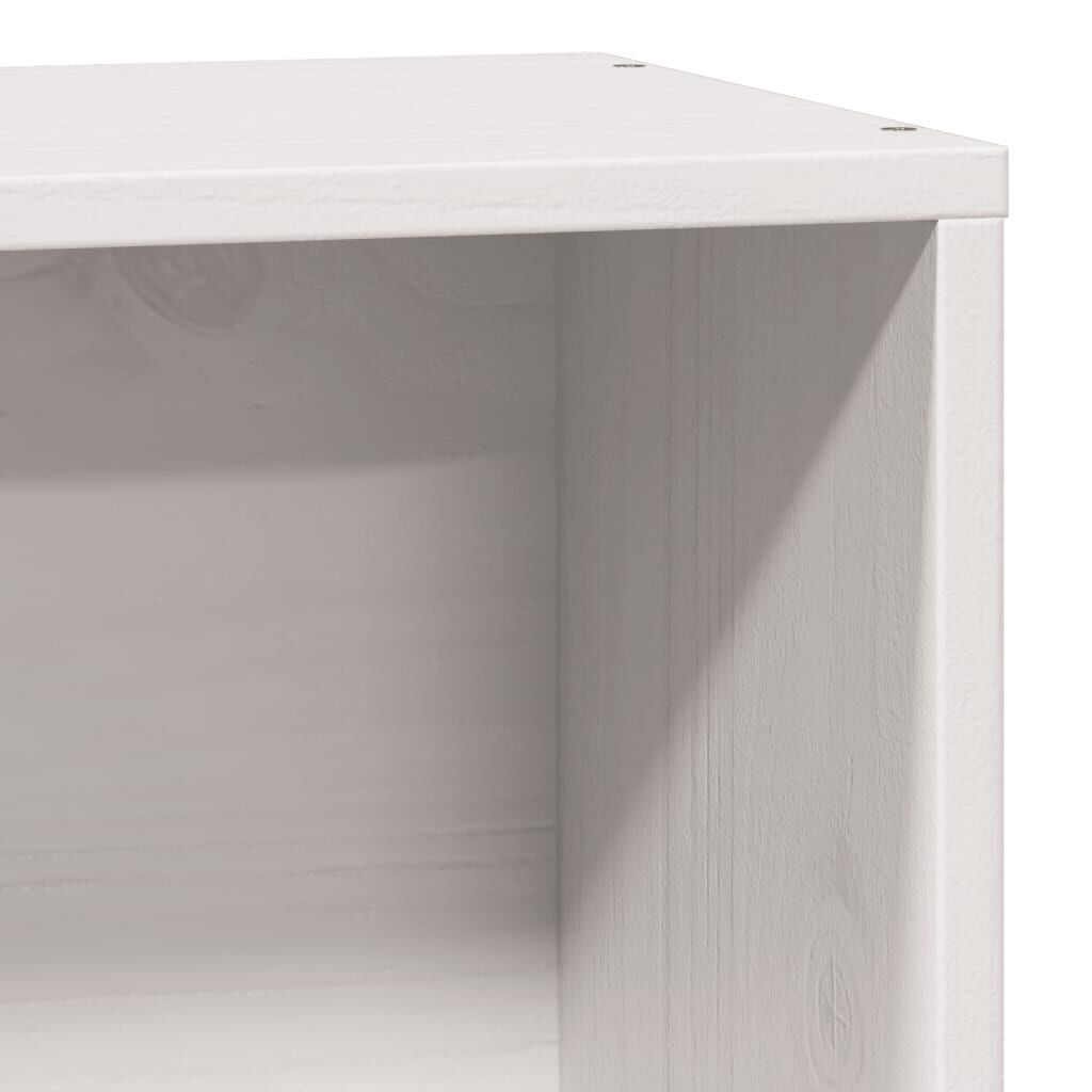 vidaXL Κρεβάτι Βιβλιοθήκη Χωρίς Στρώμα Λευκό 75x190 εκ Μασίφ Πεύκο