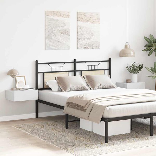 vidaXL Κομοδίνα Κρεμαστά 2 τεμ. Γυαλ. Λευκό 40x30x15εκ. από Επεξ. Ξύλο
