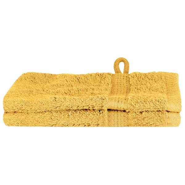 vidaXL Πετσέτες 2 pcs Χρυσό 15 x 21 cm Βαμβάκι