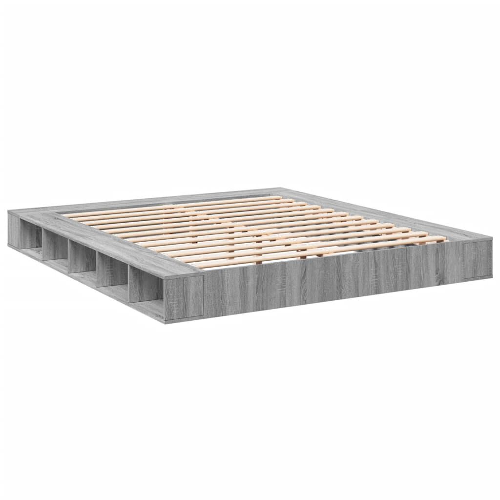 vidaXL Πλαίσιο Κρεβατιού Γκρι Sonoma 180x200 εκ. Επεξεργασμένο Ξύλο