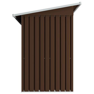 vidaXL Αποθήκη Κήπου Καφέ 194 x 121 x 181 εκ. Ατσάλινη