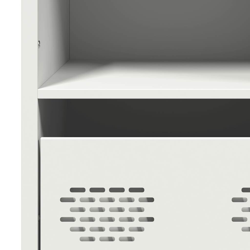 vidaXL Ντουλάπι Λευκό 101,5x39x103,5 εκ. από Χάλυβα