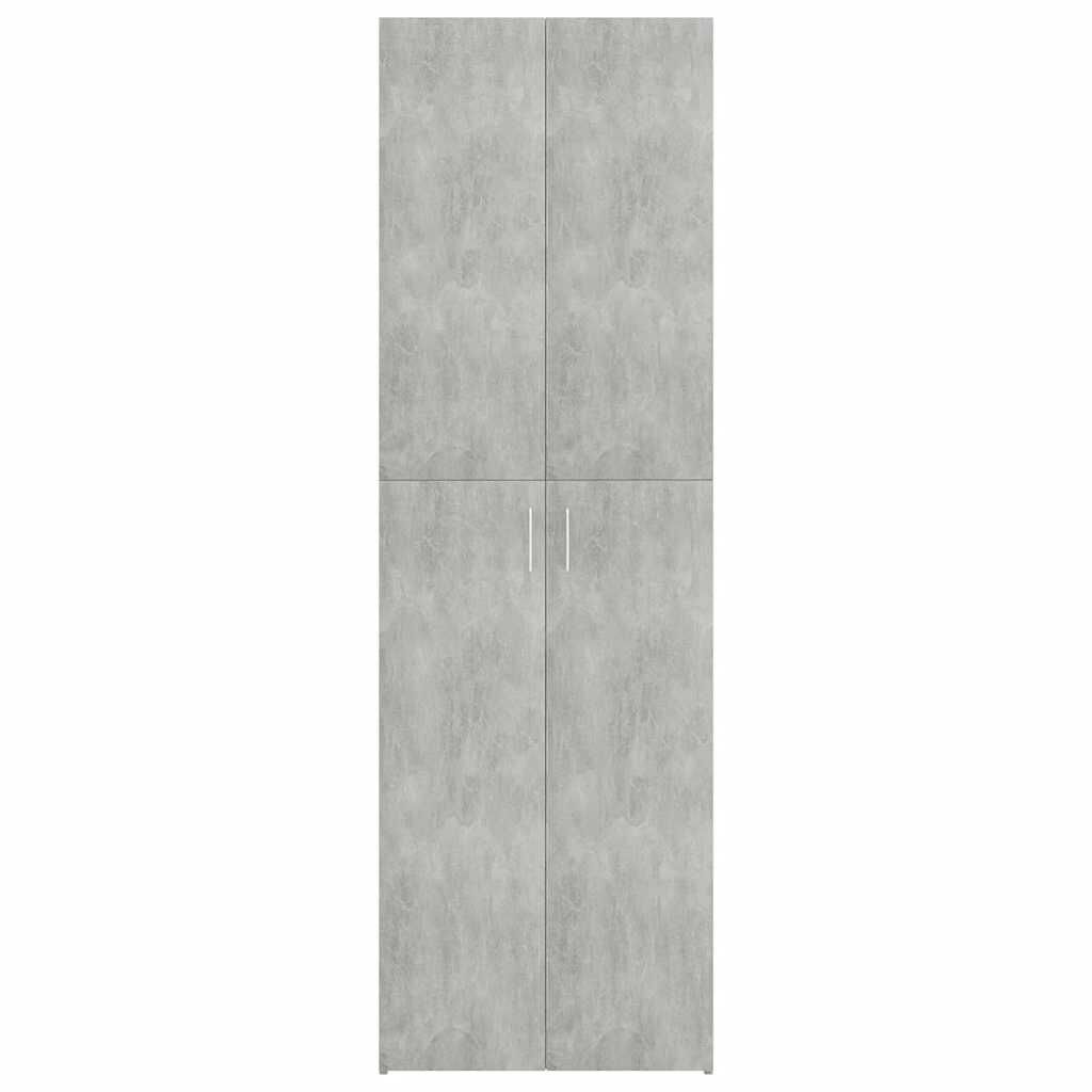 vidaXL Ντουλάπα Γραφείου Γκρι Σκυροδέματος 60x32x190 εκ. Επεξ. Ξύλο