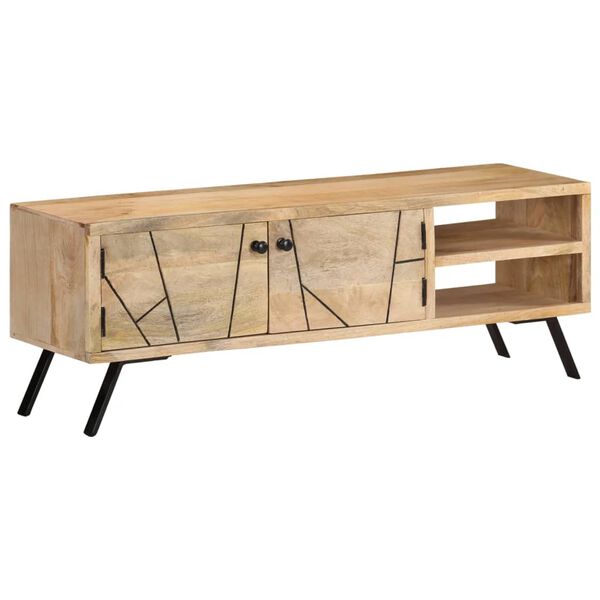 vidaXL Έπιπλο Τηλεόρασης 110 x 30 x 40 εκ. από Μασίφ Ξύλο Μάνγκο