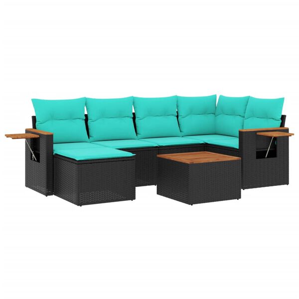 vidaXL &Kappa;&alpha;&nu;&alpha;&pi;έ&sigmaf; &Sigma;&epsilon;&tau; 7 &Tau;&epsilon;&mu;&alpha;&chi;ί&omega;&nu; &Mu;&alpha;ύ&rho;&omicron; &Sigma;&upsilon;&nu;&theta;&epsilon;&tau;&iota;&kappa;ό &Rho;&alpha;&tau;ά&nu; &mu;&epsilon; &Mu;&alpha;&xi;&iota;&lambda;ά&rho;&iota;&alpha;