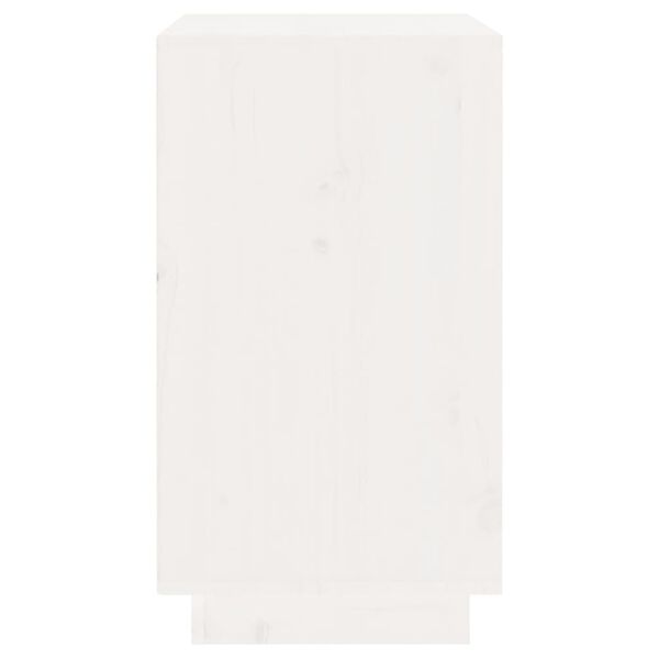 vidaXL Κάβα Κρασιών Λευκή 55,5 x 34 x 61 εκ. από Μασίφ Ξύλο Πεύκου