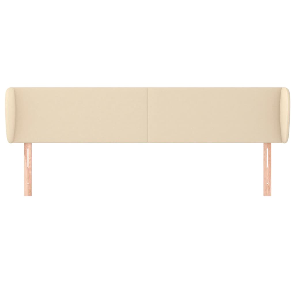 vidaXL Κεφαλάρι με Πτερύγια Κρεμ 163x23x78/88 εκ. Υφασμάτινο