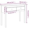 vidaXL Τραπέζι Κονσόλα Λευκό 100 x 35 x 75 εκ. από Μασίφ Ξύλο Πεύκου