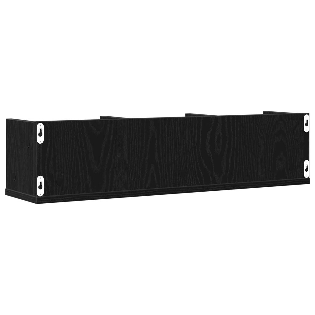 vidaXL Ράφι CD Μαύρη Δρυς 75x18x18 εκ Επεξεργασμένο ξύλο