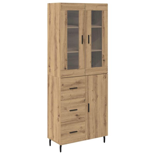 vidaXL Highboard &mu;&epsilon; &sigma;&upsilon;&rho;&tau;ά&rho;&iota; 2 pcs Artisan Oak &Epsilon;&pi;&epsilon;&xi;&epsilon;&rho;&gamma;&alpha;&sigma;&mu;έ&nu;&omicron; &xi;ύ&lambda;&omicron;